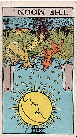 RWS Tarot 18 Moon R