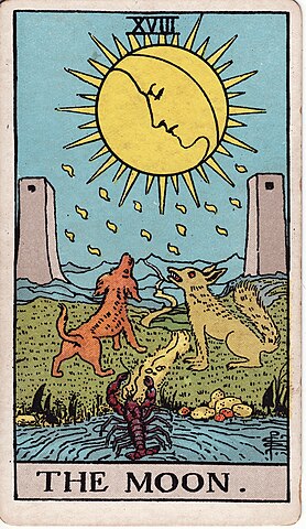 RWS Tarot 18 Moon